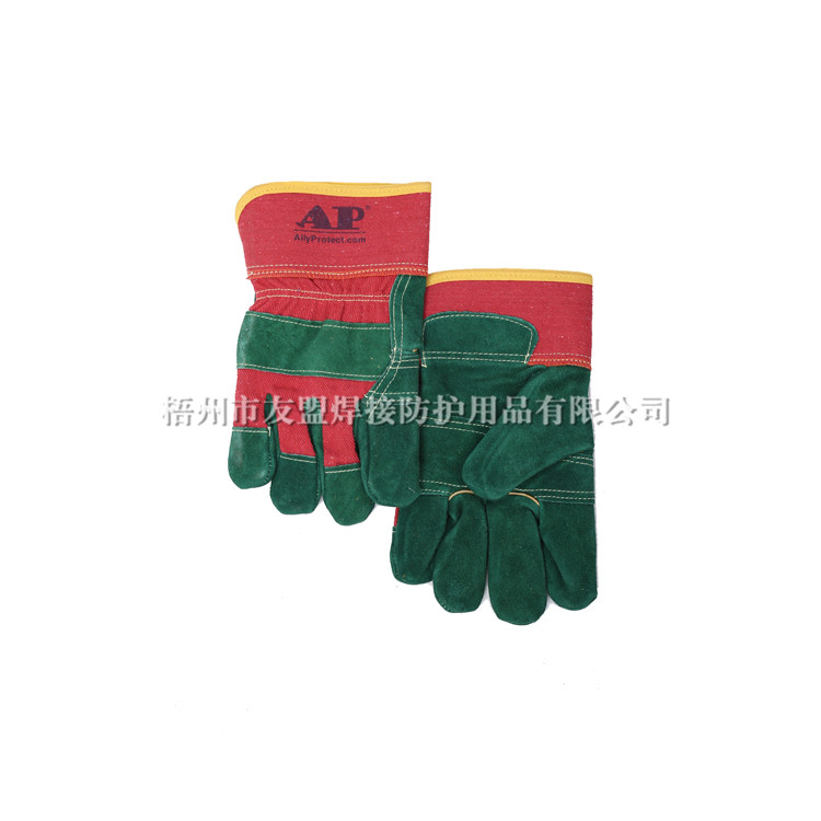 AP-2503 绿色驳掌防寒工作手套