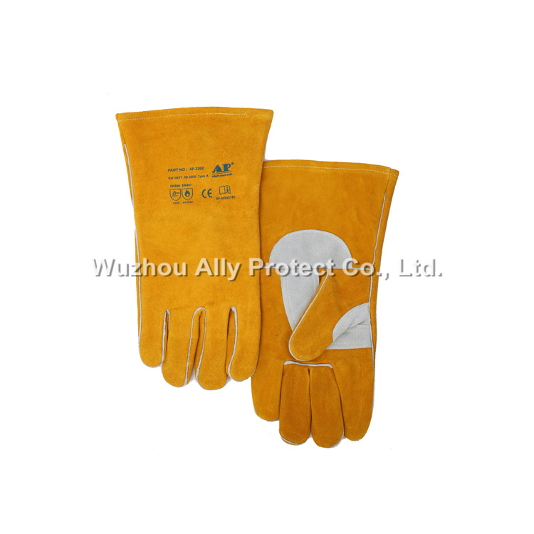 AP-2202 Golden Palm Patched Welding Gloves