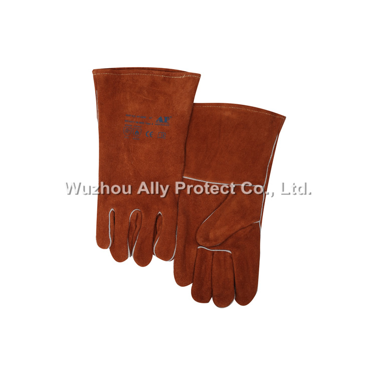 AP-0808 Coffee Leather Welding Gloves