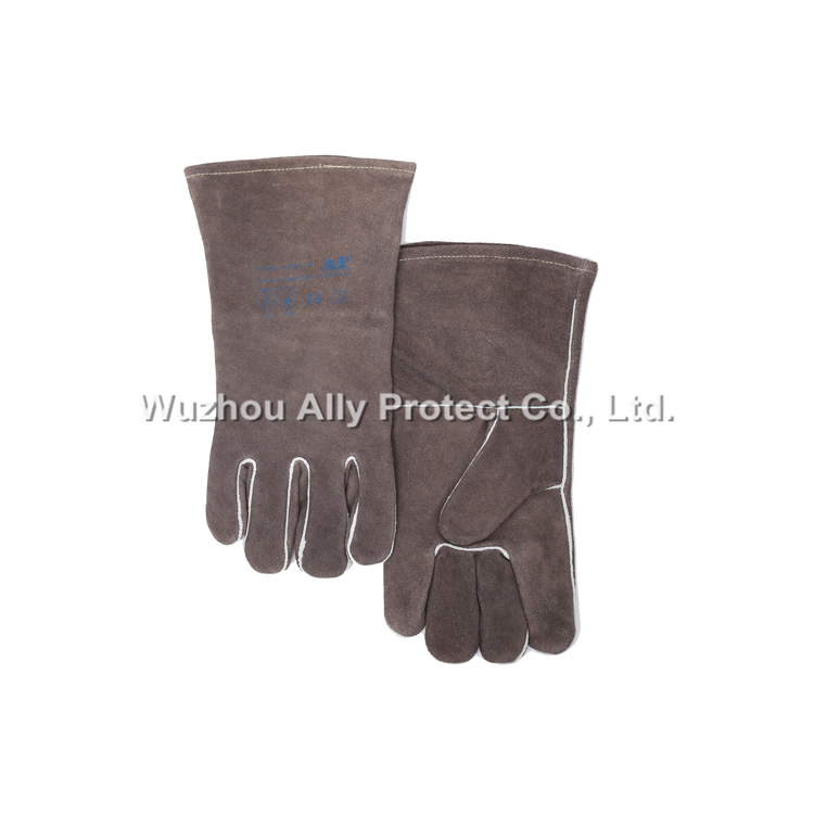 AP-0707 Charcoal-brown Leather Welding Gloves