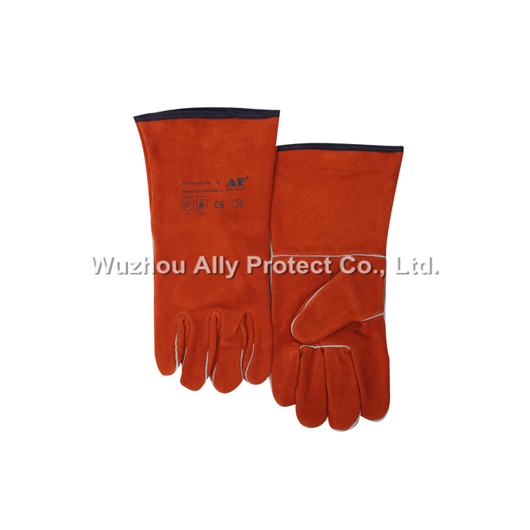 AP-2102 Orang Leather Welding Gloves