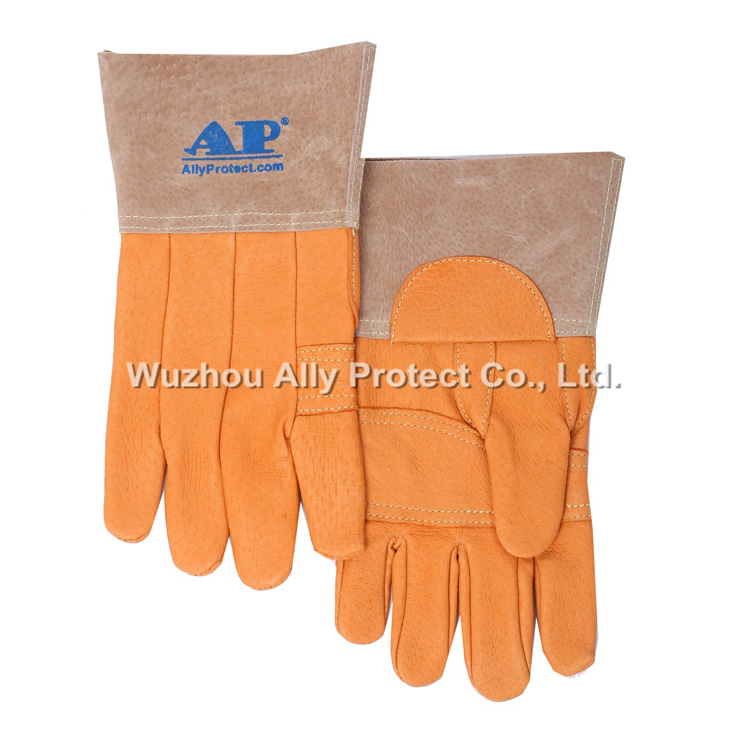 AP-9003 Grain Patched Palm Pigskin TIG Gloves