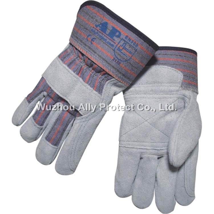AP-1526 Double Leather Palm Work Gloves For Extra Protection