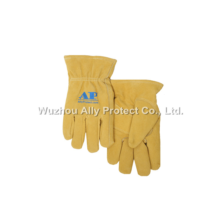 AP-2266 Grain Pigskin Fleece-lined Winter Gloves