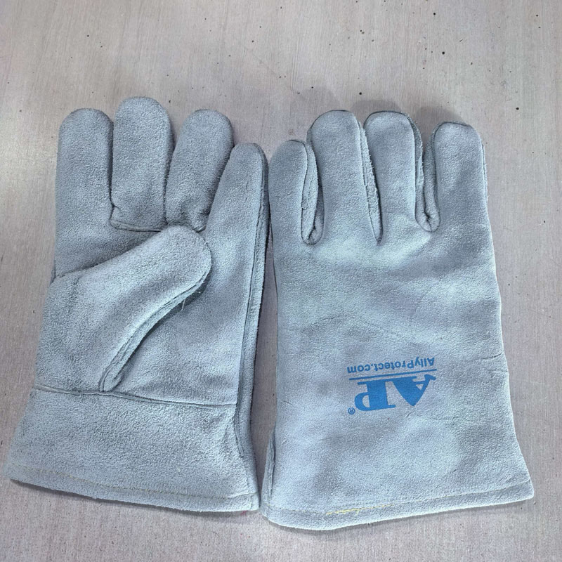 AP-2112B Gray Leather Welding Gloves